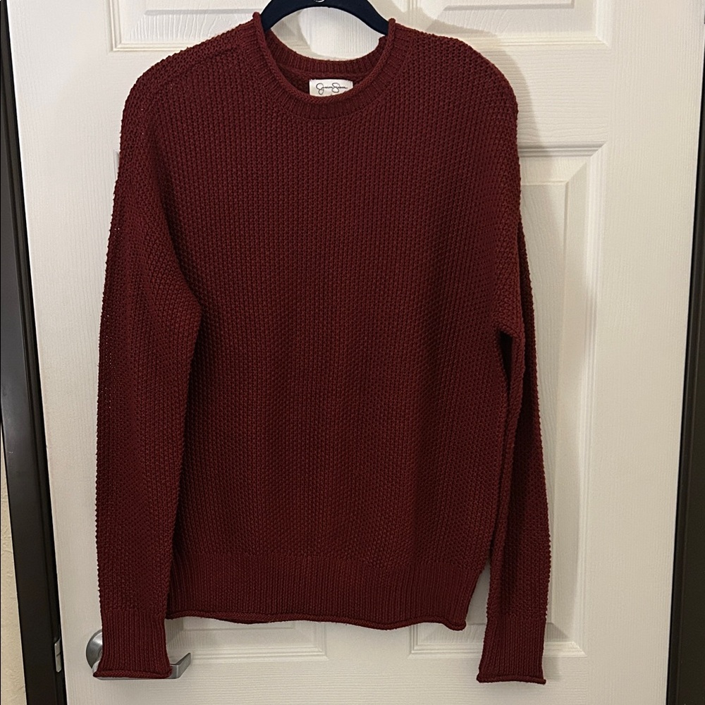 Jessica Simpson Burgundy Crewneck Sweater